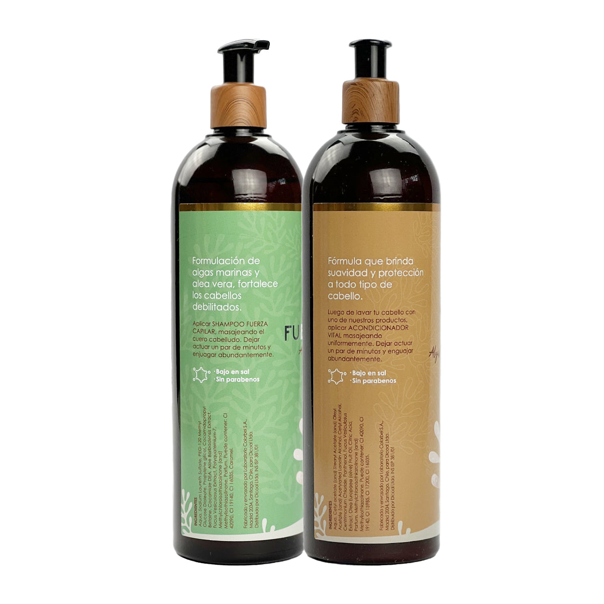 Shampoo Fuerza Capilar y Acondicionador Marina Vital