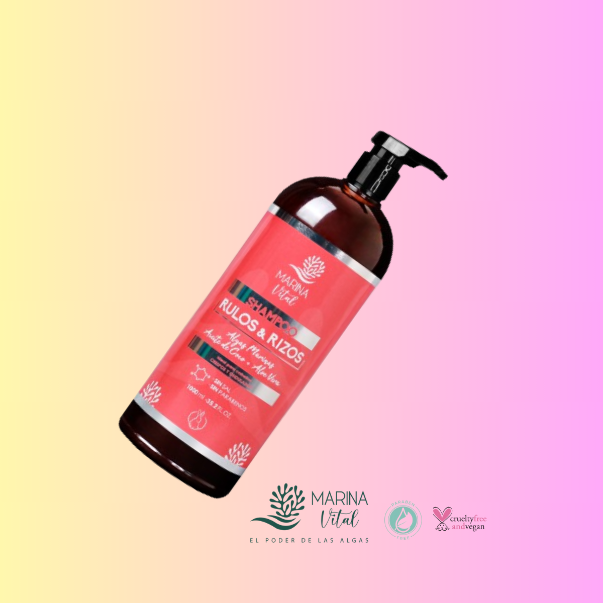 Shampoo Rulos & Rizos 1000 ml Marina Vital