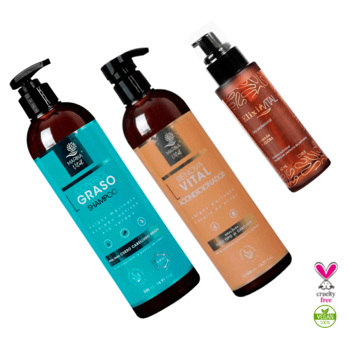 Shampoo Control Graso y Acondicionador +Serum Marina Vital