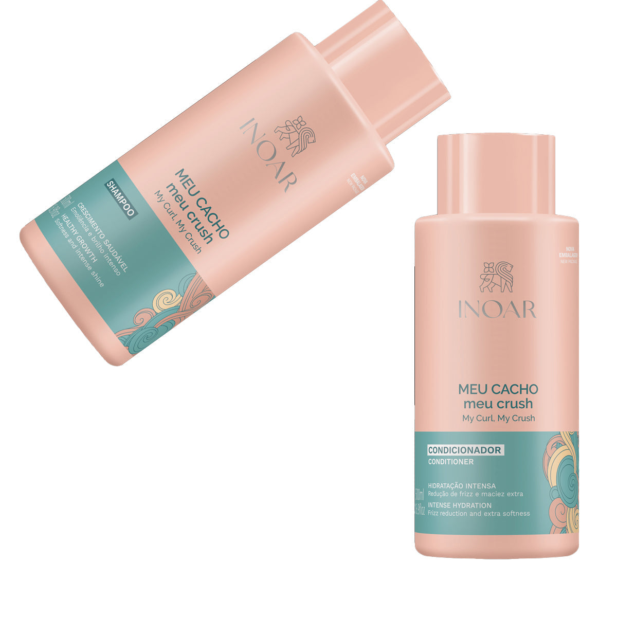 Meu Cacho Shampoo y Acondicionador Inoar 500 ml C/U