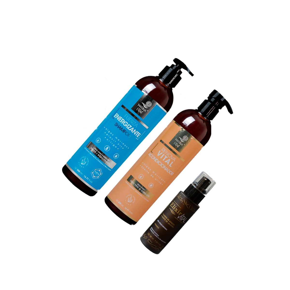 Shampoo Fuerza Capilar Acondicionador y Serum