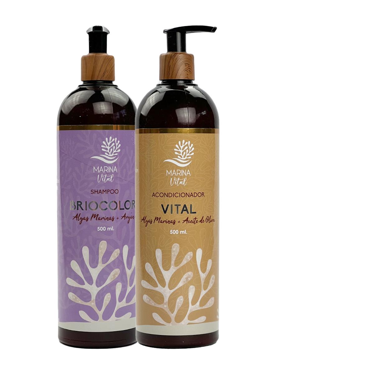 Shampoo Briocolor 500ml Y Acondicionador 500 ml Marina Vital