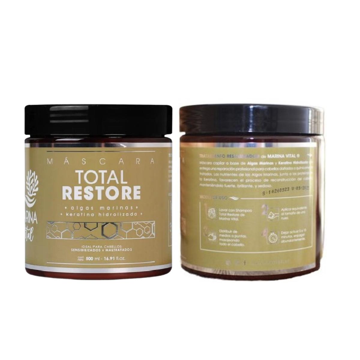 Shampoo y Máscara Total Restore Marina Vital 500 Ml C/u