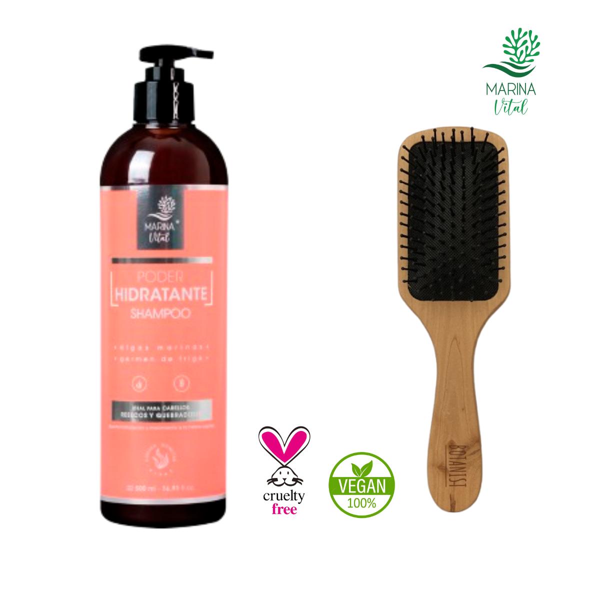 Shampoo Poder Hidratante 500 ml + Cepillo Desenredador