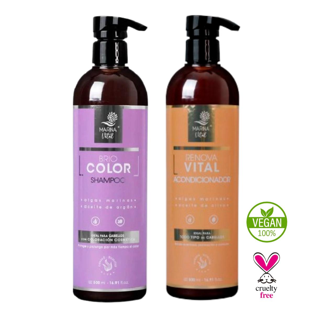 Shampoo Briocolor 500ml Y Acondicionador 500 ml Marina Vital