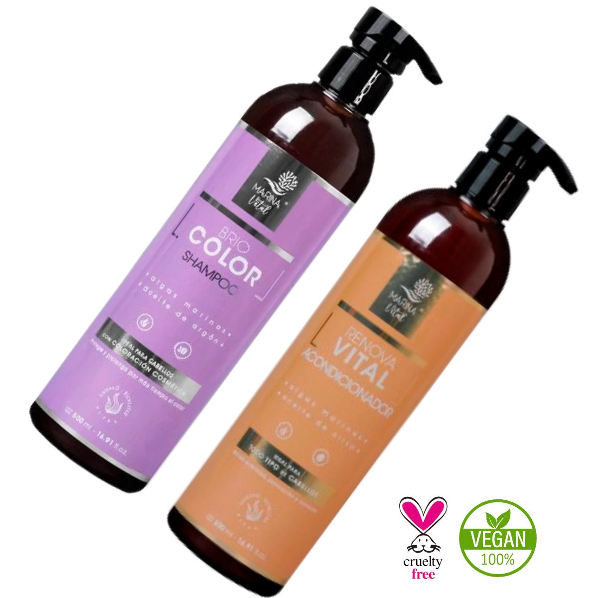 Shampoo Briocolor 500ml Y Acondicionador 500 ml Marina Vital