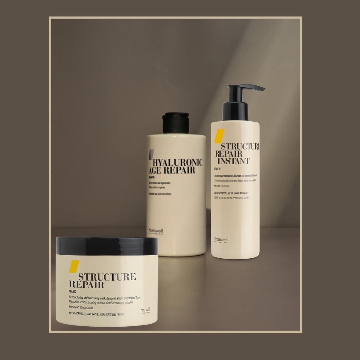 Kosswell Shampoo Hyaluronic Age Repair y Máscara e Instant