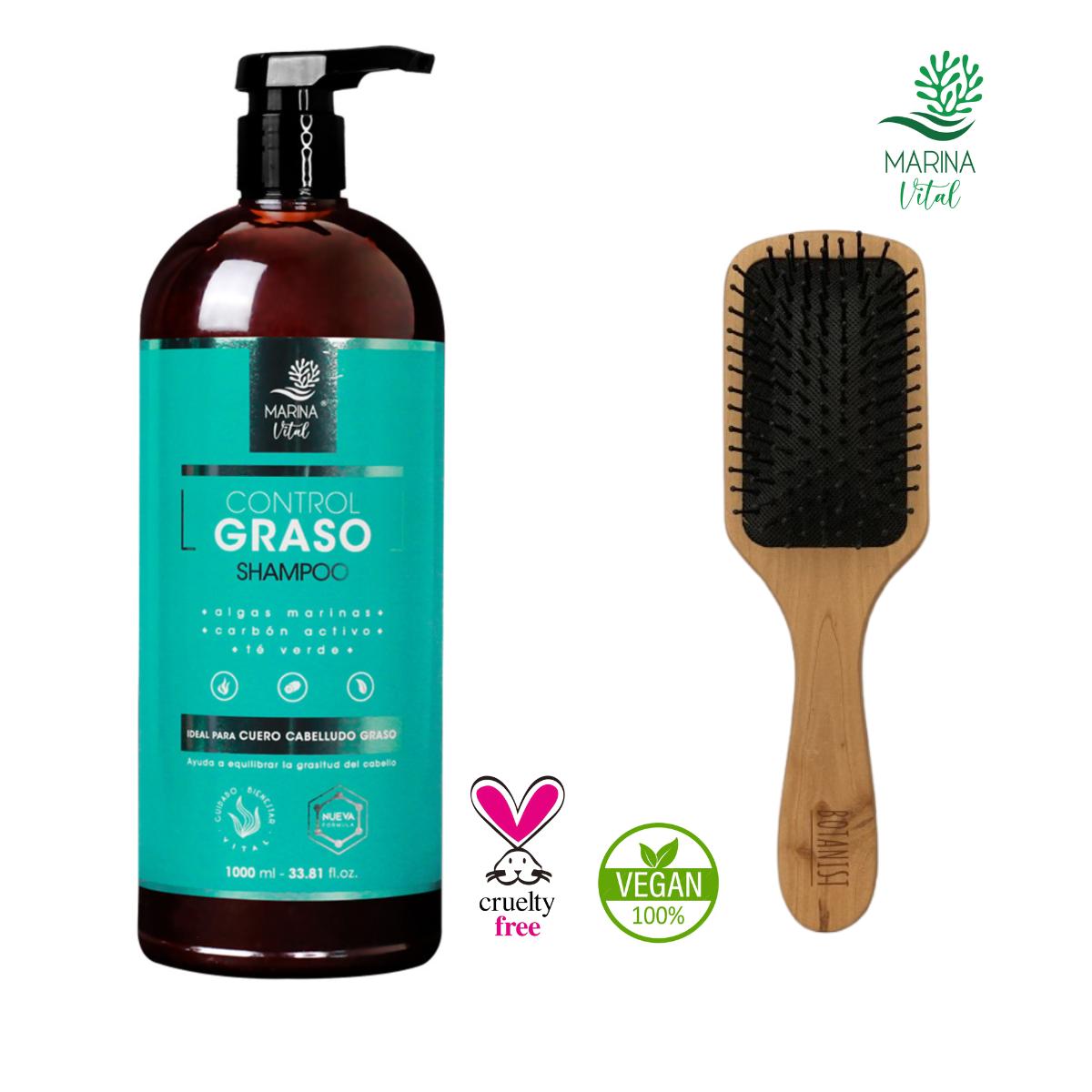 Shampoo Control Graso 1000 ml + Cepillo Desenredador