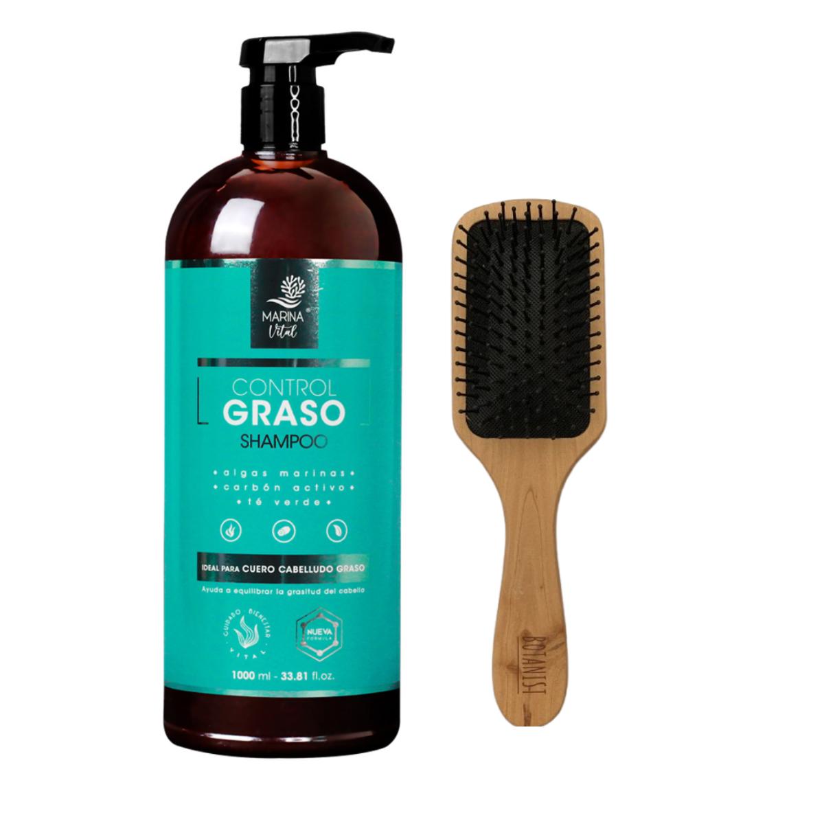 Shampoo Control Graso 1000 ml + Cepillo Desenredador