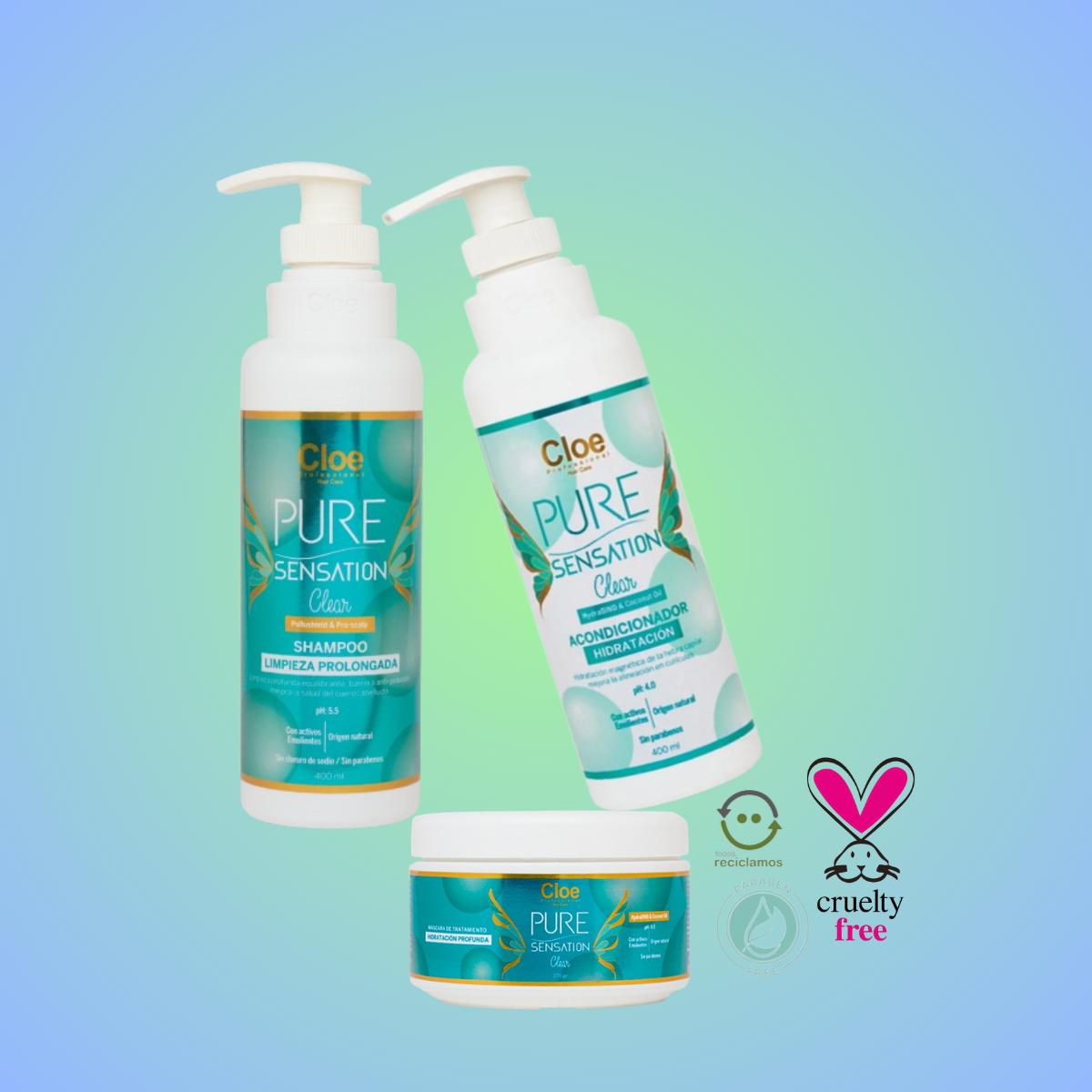 Shampoo Acondicionador Mascara Clear Cloe Pack