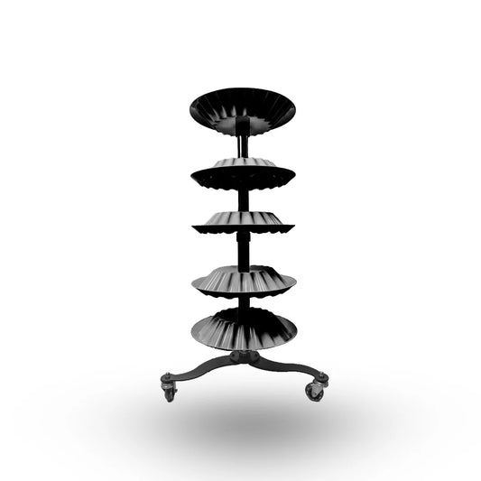 carro ayudante poli organizador de esmaltes - black