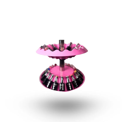 carro ayudante poli organizador de esmaltes - pink