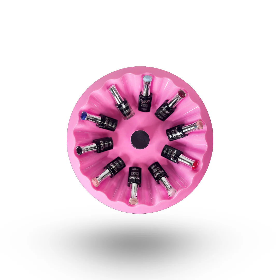 carro ayudante poli organizador de esmaltes - pink