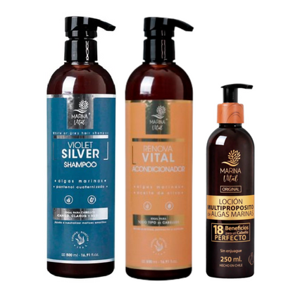 Shampoo Silver Marina Vital + Acondic + Loc Multiproposito