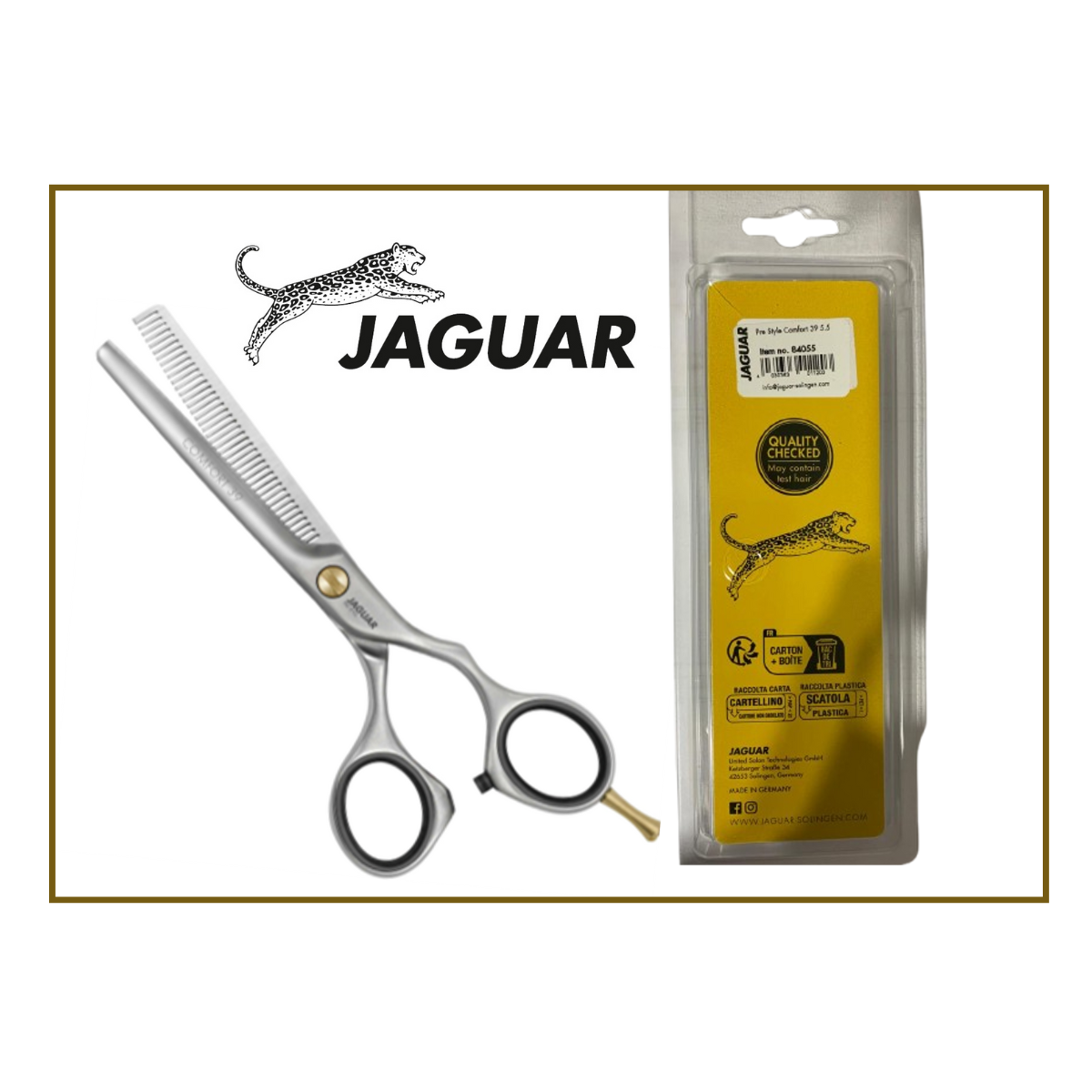 TIJERA ESCULPIDORA JAGUAR PRE STYLE COMFORT 5,5"/39D