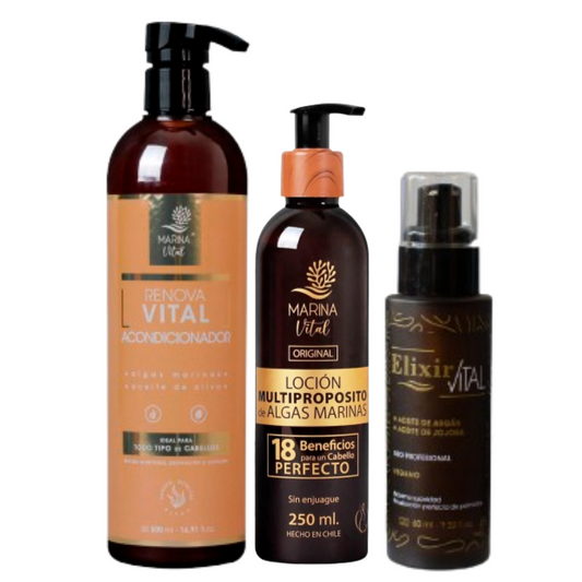 Locion Multiproposito y Acondicionador+Serum Marina Vital