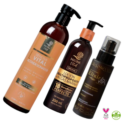 Locion Multiproposito y Acondicionador+Serum Marina Vital