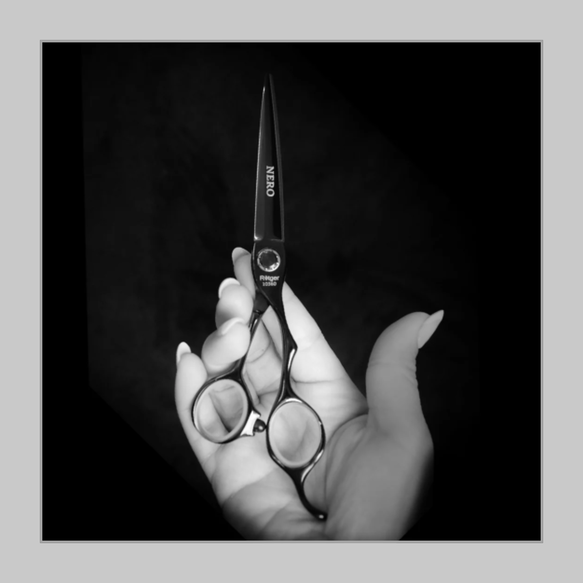 Tijera Filo de Navaja Rotger Diamond Nero 5,5"