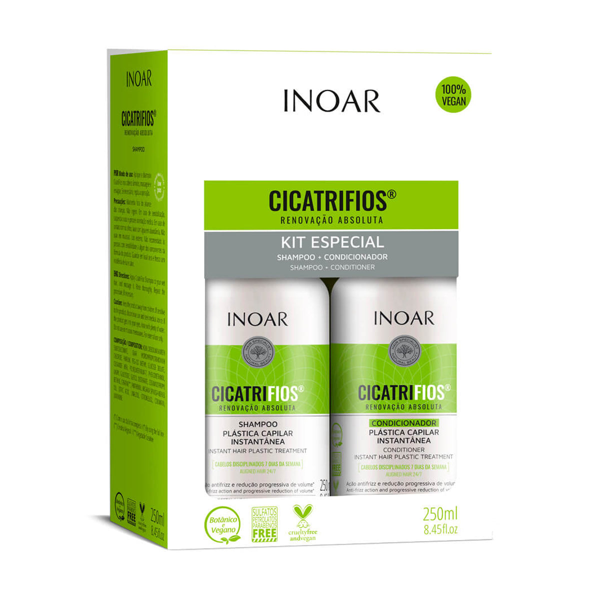 Shampoo y Acondicionador Cicatrifios 250 Ml Inoar