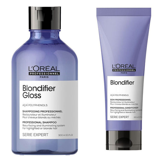 Shampoo y Acondicionador Blondifier Gloss Pack