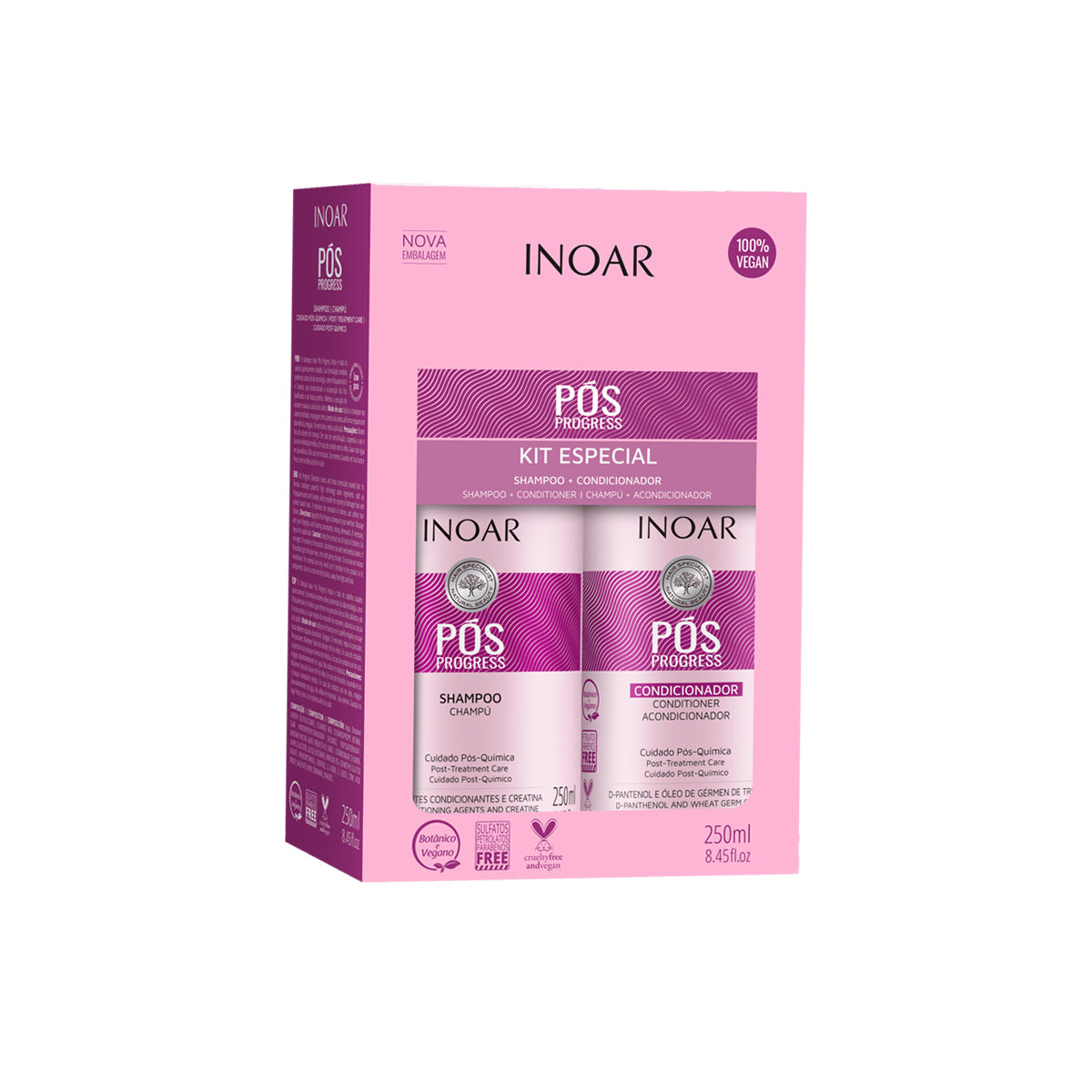 Shampoo y Acondicionador Pos Progress 250 Ml Inoar