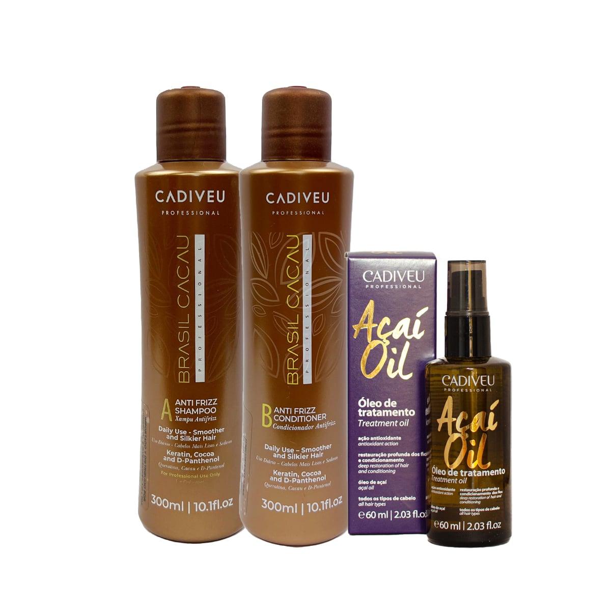 Shampoo Acondicionador Aceite Acai Pack Brasil Cacau