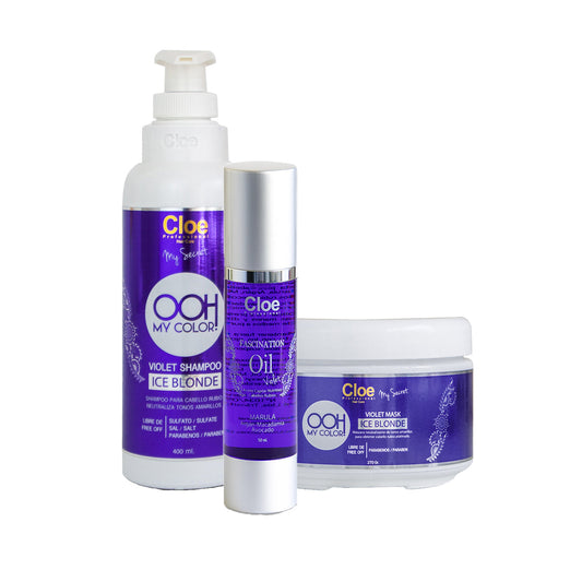 Shampoo + Mascara Ohh My Color Violet + Serum Fascination Violet Cloe
