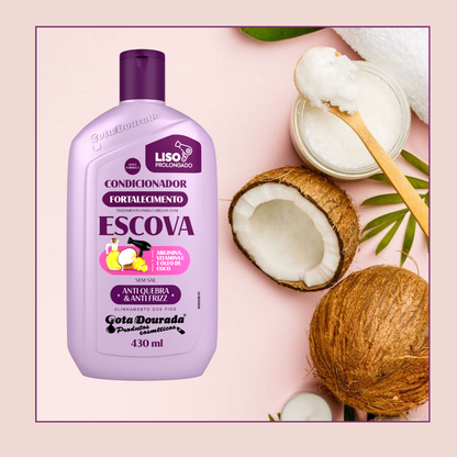 Acondicionador Fortalecedor Cabello Liso 430 Ml Gota Dorada