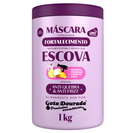 Máscara Fortalecedor Capilar Cabello Liso 1 Kg Gota Dorada
