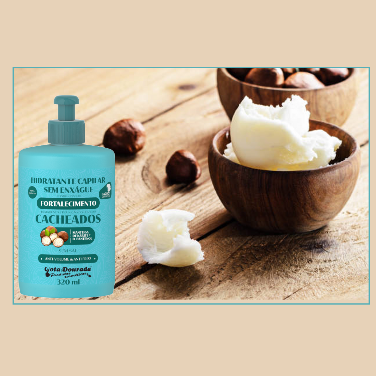 Crema Depeinar Fortalecedor Cabello Rizado 320ml Gota Dorada