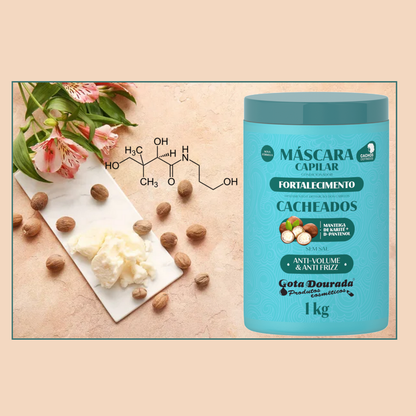 Máscara Fortalecedor Para Cabello Rizado 1 Kg Gota Dorada