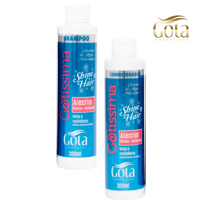 Kit Shampoo Y Acondicionador Gota Dorada Shine Hair 300 Ml C/U