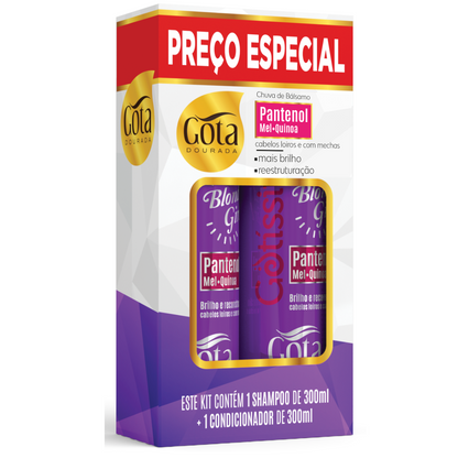 Kit Shampoo Y Acondicionador Gota Dorada Blond Girl 300 Ml C/U