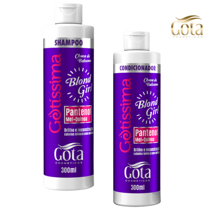 Kit Shampoo Y Acondicionador Gota Dorada Blond Girl 300 Ml C/U