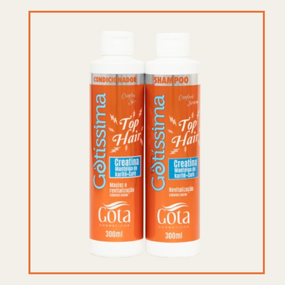 Kit Shampoo Y Acondicionador Gota Dorada Top Hair 300 Ml C/U