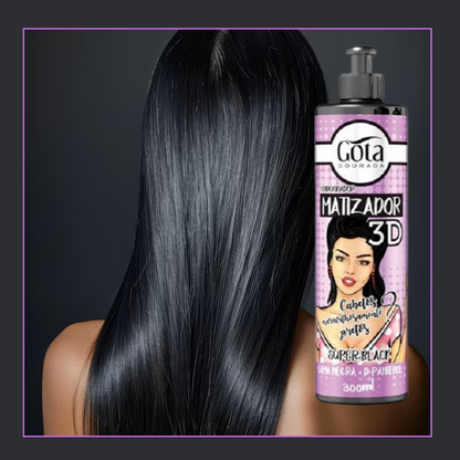 Matizador 3d Super Black 300 Ml Gota Dorada
