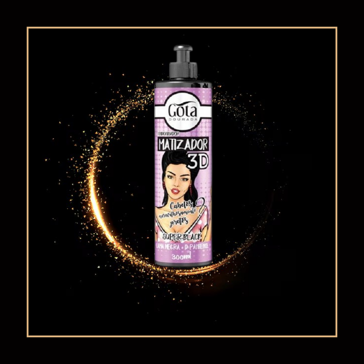 Matizador 3d Super Black 300 Ml Gota Dorada