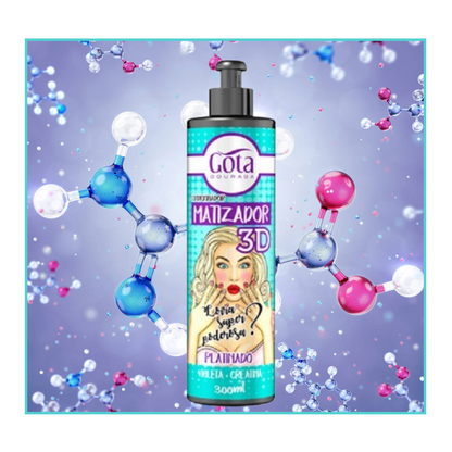 Matizador 3d Platinado 300 Ml Gota Dorada