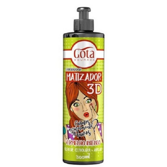Matizador 3d Rojo Intenso 300 Ml Gota Dorada