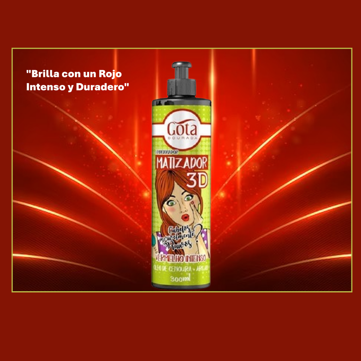 Matizador 3d Rojo Intenso 300 Ml Gota Dorada