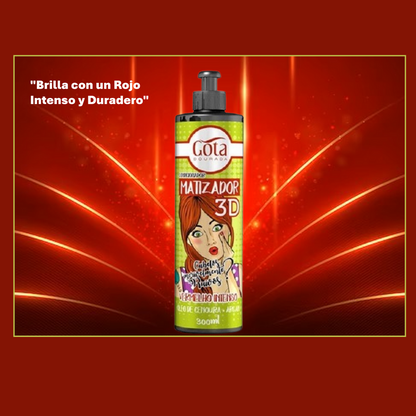 Matizador 3d Rojo Intenso 300 Ml Gota Dorada