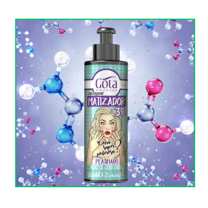 Matizador 3d Platinado 120 Ml Gota Dorada