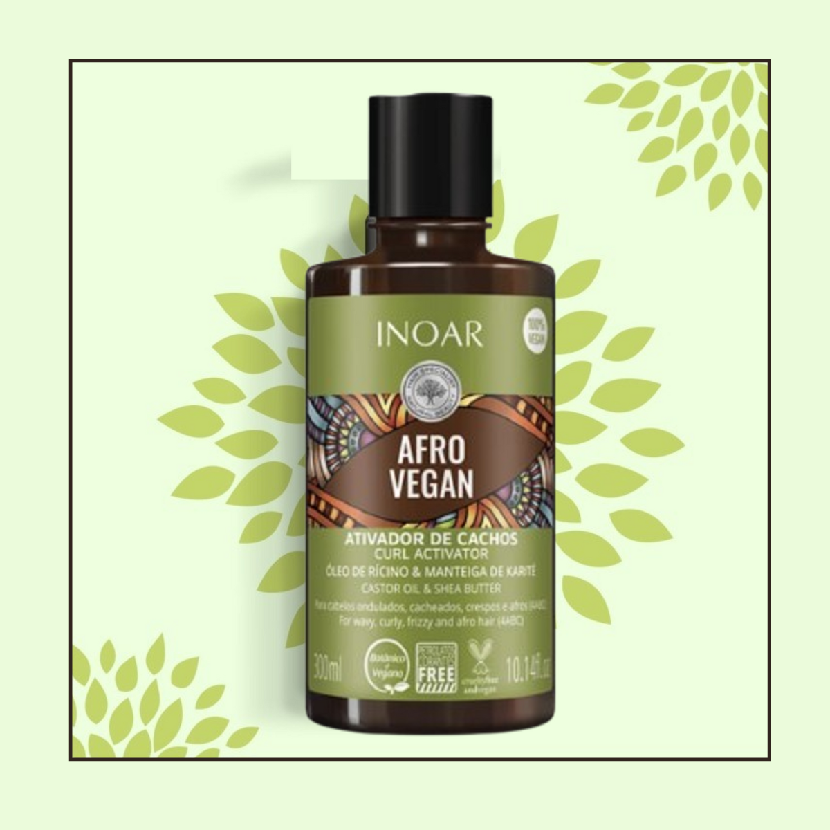 Activador de Rulos Afro Vegan 300 Ml inoar