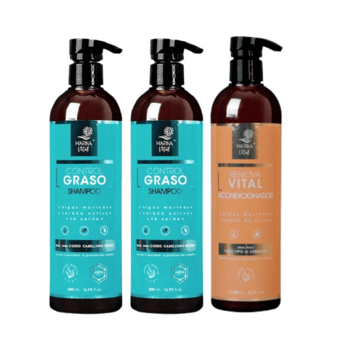 Shampoo Control Graso 2 U más Acondicionador 1 Marina Vital