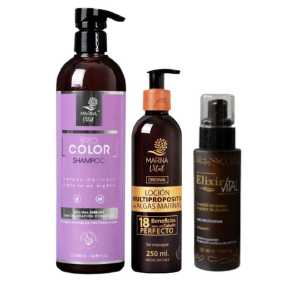 Shampoo Briocolor y Loción Multi + Serum Marina Vital