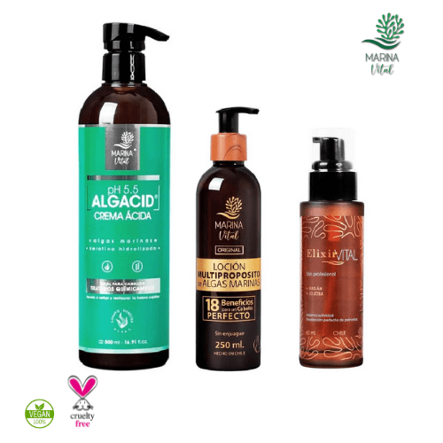 Locion Multiproposito Serum Elixir y Mascara Algacid Marina Vital
