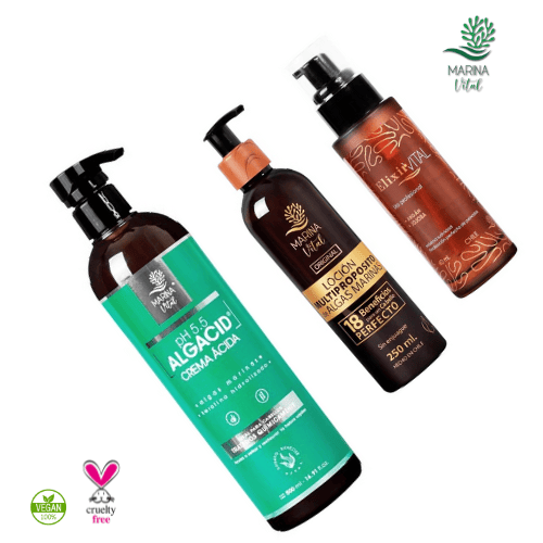 Locion Multiproposito Serum Elixir y Mascara Algacid Marina Vital