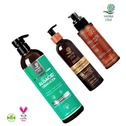 Locion Multiproposito Serum Elixir y Mascara Algacid Marina Vital