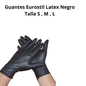Guantes Eurostil Latex Negro Talla S-M- L