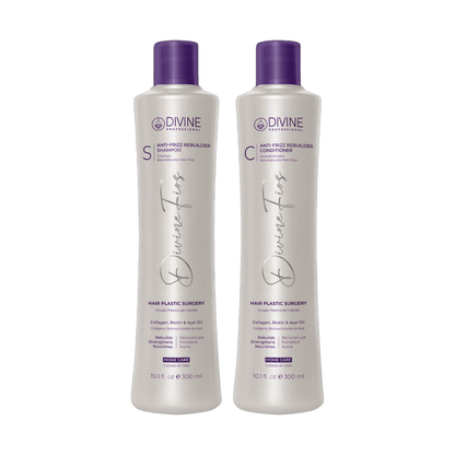 PACK Shampoo y Acondicionador Anti-Frizz Divine Professional 300 Ml C/U